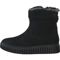 s.Oliver Damen Winterboot Stiefelette Warmfutter gerafftem Schaft 5-26455-29, Größe:36 EU, Farbe:Schwarz
