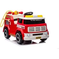 Es-toys Kinderfahrzeug - Elektro Auto "Feuerwehr" - 12V7AH Akku,4 Motoren-