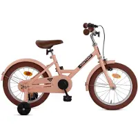 Nogan Dutchy Kinderfahrrad 16 Zoll Mattes Rosa | Komplett mit Stützräder