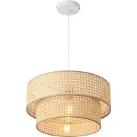 Lux.pro Hängeleuchte 'Ascot' _40 cm Rattanoptik
