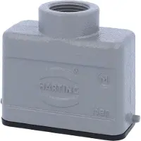 Harting Han 10A Tüllengehäuse niedrig, 1xM20 gerader Kabelabgang, für 1 Bügel (am Unterteil) Verschraubung M20