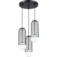 Sollux Pendelleuchte BRINA 3P Schwarz 3xG9 8W Stahl 115x34x34cm
