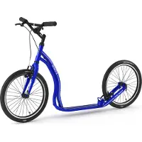 Yedoo Dragstr Sport Alloy Roller Scooter Tretroller - für Erwachsene und Teenager, bis 150 kg, mit Luftreifen 20/20 und verstellbarem Lenker Blau