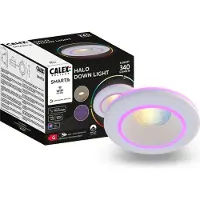 Circle Smart LED Einbaustrahler Halo, Weiß, RGB-Farben & kalt- bis warmweiß Licht, dimmbar, WLAN App- & Sprachsteuerung