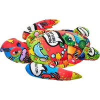 Wild republic 27344 Jumbo Plüschtier Meeresschildkröte bunt 80 cm Kuscheltier nachhaltig ab 0 Monaten