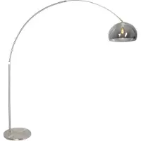 Steinhauer Stehleuchte Sparkled Light 1-flammig Silber Matt/ Grau 130-180x34cm