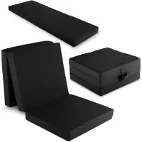 Sleezzze CloudComfort Premium Klappmatratze 70 x 195 cm schwarz , 10 cm hoch mit Möbelstoff bezogen