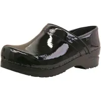 Sanita Clog Original Professiomel Patent Black Damen-Schuhgröße 38