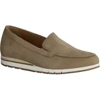 Gabor Comfort 22414-30 Damenslipper, Silk (Beige), Leder, Slip On, City-Schuhe - Damenschuhe Slipper / Trotteur, Beige, leder (nubuk-soft)