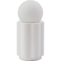 LINDBY Tischleuchte Nielson, weiß, Höhe Schirm 8,5 cm, Gips