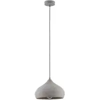 LINDBY Pendelleuchte Morton, Ø 29 cm, grau, Beton, E27