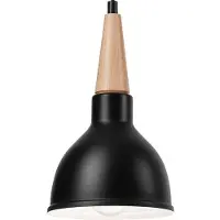 Licht-Erlebnisse Hängeleuchte Schwarz Metall Holz lang Skandinavisch elegant LAILA Esstisch Lampe Esszimmerleuchte