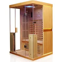 Dewello Infrarotkabine Infrarotsauna KINGSTON 130cm x 105cm inkl. Vollspektrumstrahler, Bodenstrahler