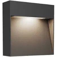 LUCANDE Außenwandlampe Noreia, 13 cm, anthrazit, IP65, G9