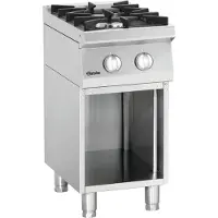 Bartscher Gasherd Serie 700 Modell 70020, 400x700x850 mm, 2 Kochstellen (6,2+8,5 kW), Erdgas/Flüssiggas