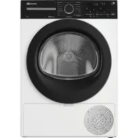 Bauknecht BK TR 9C EX, Freistehend, Frontlader, Wärmepumpe, Weiß, Berührung, Schwarz, Transparent