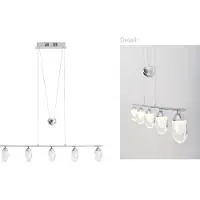 Näve LED Gegenzug-Pendelleuchte; Farbe: chrom, klar, 7052342