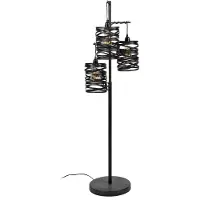 KAWOLA Stehleuchte ALMAS Stehlampe 3-flammig Metall schwarz