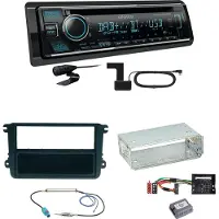Kenwood KDC-BT760DAB Bluetooth DAB Einbauset für Skoda Fabia Roomster Praktik