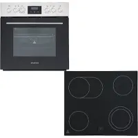 Respekta Backofen Herdset Einbau Kochfeld Glaskeramik rahmenlos HS3001-19