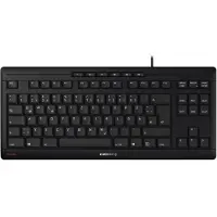 Cherry STREAM KEYBOARD TKL, Kabelgebunden, USB, Scherenschalter, QWERTY, Schwarz