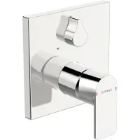 Hansa HANSASTELA Fertigmontageset für Wanne/Brause, Rosette eckig, ohne Sicherheitseinrichtung