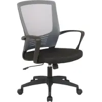TPFLiving Bürostuhl Kamira mit Netzbezug schwarz/grau