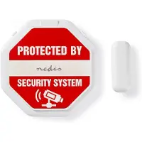 Nedis Tür- und Fensteralarm mit Sirene - Magnetischer Sensor - Batteriebetrieben - 2x CR2032 - 85 dB - Weiss