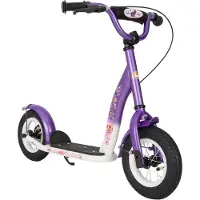 Bikestar Tretroller Kinderroller ab 4 - 5 Jahre | 10 Zoll Classic Edition | Lila & Weiß