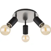 Etc-shop Deckenleuchte, Spots beweglich, schwarz, D 28 cm