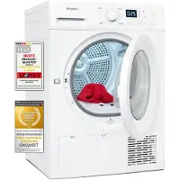 Exquisit Wärmepumpentrockner TWP5803-030 weiss | 8 kg Fassungsvermögen | Energieeffizienzklasse E | Kindersicherung | Auto Abschaltung