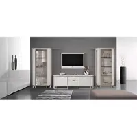 Xl Moebel Gmbh Wohnwand Set 3tlg. Wohnzimmer 2x Vitrine TV-Ständer Klassische Garnitur