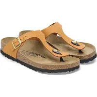 Birkenstock - Damen - Gizeh-Pantoffeln - Braun/Orange - Gr. 36