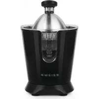 Sweiss Elektrische Zitruspresse ZEST9, tropffreier Ausgießer, leistungsstarker Gelenkarm, 160 W, Schwarz