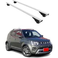 Omtec Dachträger Gepäckträger für Suzuki Ignis 2016-2025 Grundträger Metall Silber 2x
