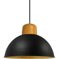 Bamyum Pendelleuchte Hängelampe I Lipeo I Ø40 cm E27 Metall Deko Schwarz Modern Lampe