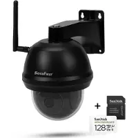 SecuFirst Überwachungskamera Aussen WLAN,128GB Lokaler Speicher,Outdoor PTZ Wifi IP Kamera Überwachungs,1080P,AI-Bewegungsmelder,Sirenen-Alarm.