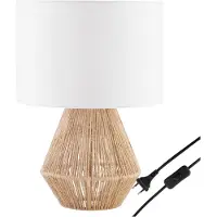 TecTake Tischleuchte Lignea Lux Boho-Stil, blendfreies Licht, 60 W 32 x 45 cm