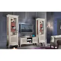 Xl Moebel Gmbh Wohnzimmermöbel Set Wohnzimmer TV-Ständer 2x Vitrine 3tlg. Wohnwand