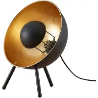 LINDBY Tischlampe Muriel , schwarz, für Wohn- / Esszimmer, Metall, Modern, Tischlampe