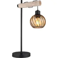 Globo Lighting Tischleuchte Metall schwarz matt, 1x E27