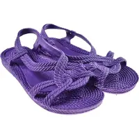 Brasileras Damen, Kinder Mädchen Zehensandalen rutschfester bequem schuhe strand/schwimmbad/stadt lila 26 EU - UBKEMA
