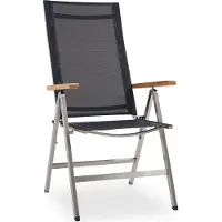 Casa Nova Gartenstuhl ALINE BHT 59x114x69 cm grau Stapelstuhl
