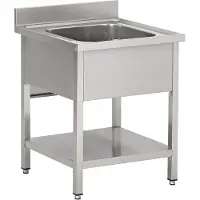 Chefgastro 700 Spültisch Grundboden 1 mit te 700 BxTxH 700x700x850mm