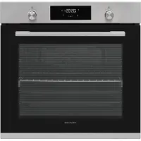 Sharp K-71P28INM-EU Einbaubackofen Pyrolyse, (78 L, EEK A, 8 Backofenfunktionen, Versenkbare Knebel), (Set von Voll-Teleskopauszügen), Edelstahl