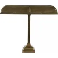 Casa Padrino Luxus Messing Schreibtischleuchte im New York Style - Messingfarbig, H 52 cm, B 61 cm