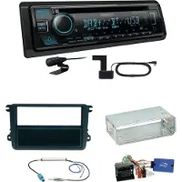 Kenwood KDC-BT560DAB Bluetooth DAB Einbauset für EOS Polo Caddy Amarok Scirocco