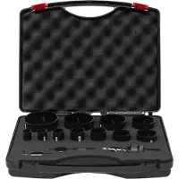 Stier Lochsägen-Set, HSS-Co8 Bimetall, 14-teilig 20, 22, 25, 32, 35, 40, 44, 51, 60, 68 & 76 mm, für Handbohrmaschinen, Lochkreissäge Bohrkronen für Kunststoffe, Metall, Laminat u.v.m.