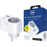 3MK Schnell Ladegeräte Comfort Charger GaN 30W QC PD PPS 2C1A1S Weiss