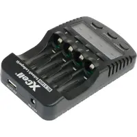 Xcell Schnellladegerät BC-X1000 mit LCD-Display unbestückt, Nickel-Metallhydrid (NiMH), AA, AAA